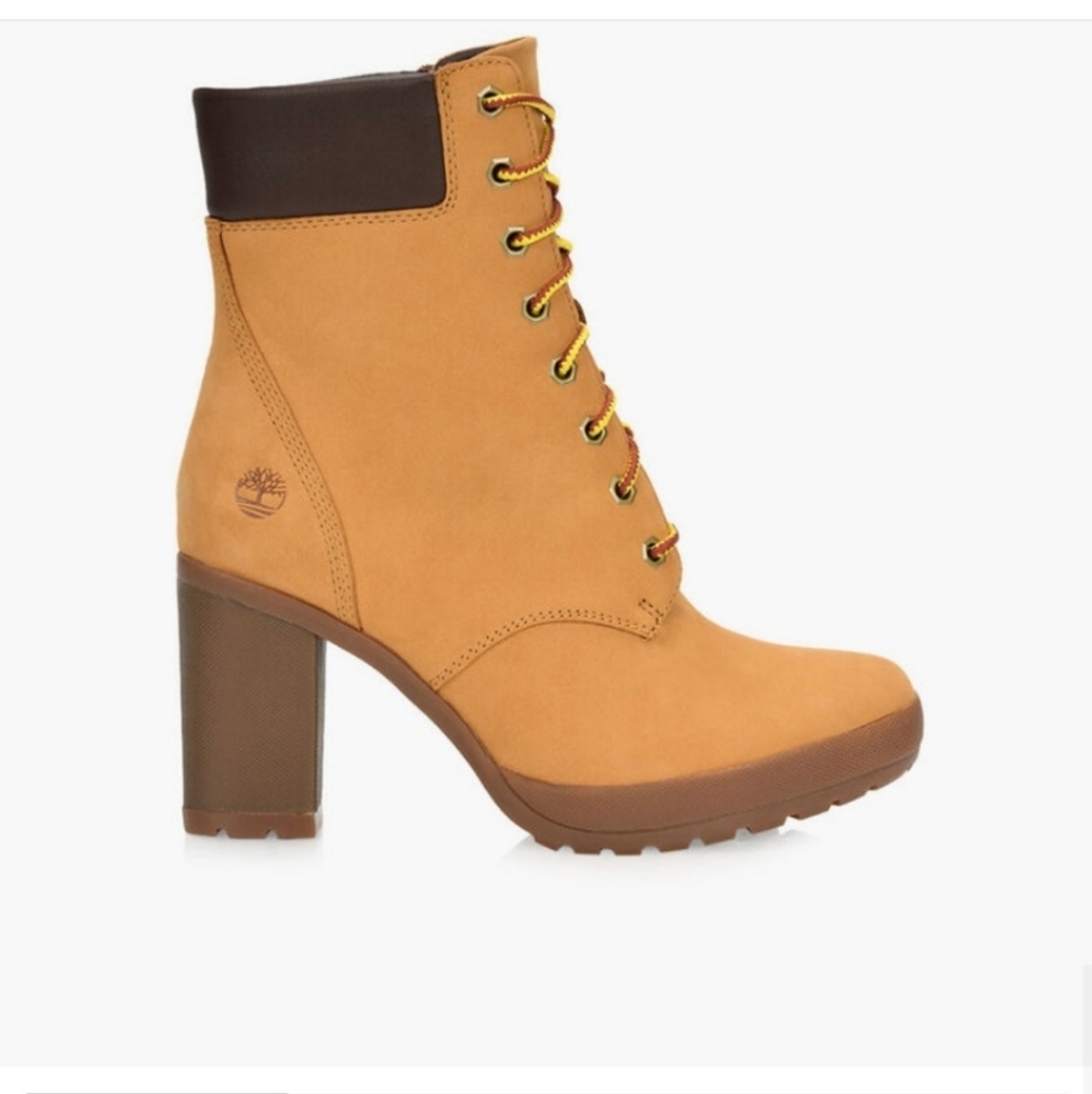Timberland Tan and Brown Heeled Boots